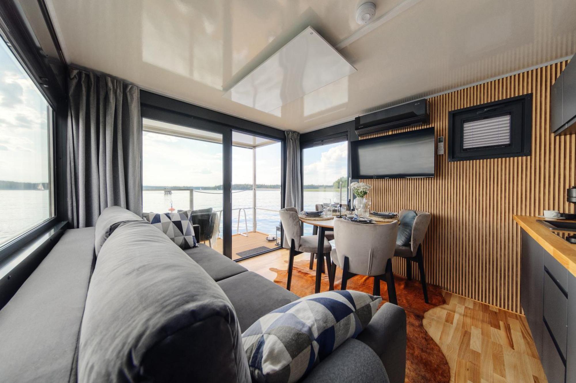 Domek Na Wodzie - Houseboat -Sauna, Taras Na Dachu, Dwie Sypialnie Mikołajki Ngoại thất bức ảnh